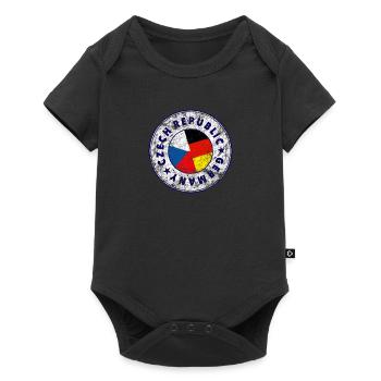 RÉPUBLIQUE TCHÈQUE ALLEMAGNE Timbre - Body à manches courtes Premium Bébé - noir - Devant