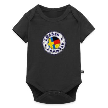 SWEDEN GERMANY Stamp - Baby Premium short-sleeve bodysuit - black - Front