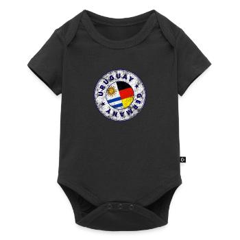 URUGUAY GERMANY Stamp - Baby Premium short-sleeve bodysuit - black - Front