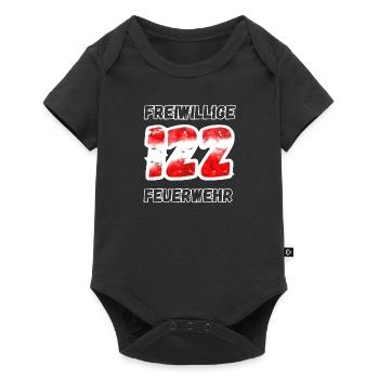 Feuerwehr 122 - Baby Premium Kurzarmbody - Schwarz - Vorne