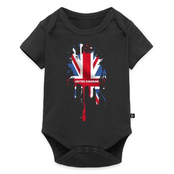 union jack 5 - Body à manches courtes Premium Bébé - noir - Devant