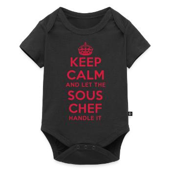 keep calm and let the sous chef handle it - Baby Premium Kurzarmbody - Schwarz - Vorne