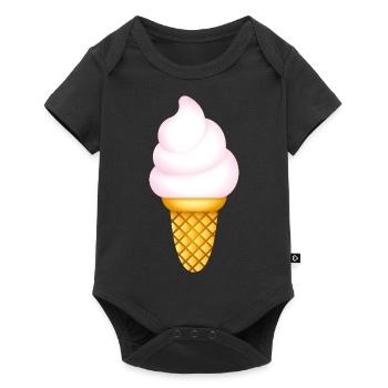 Smiley Icecream - Body à manches courtes Premium Bébé - noir - Devant
