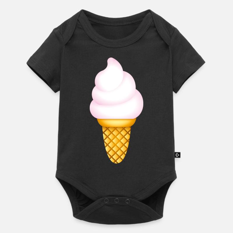 Smiley Icecream - Body à manches courtes Premium Bébé - noir