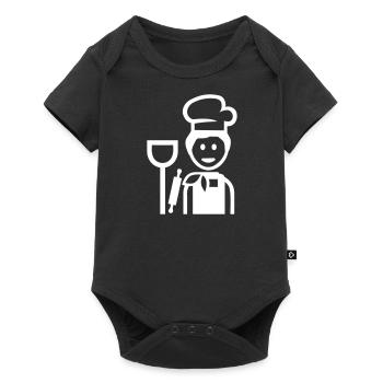 Baker - Baby Premium short-sleeve bodysuit - black - Front