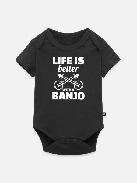 Banjo - Baby Premium Kurzarmbody - Schwarz