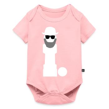 Foosball baby-foot vieil homme figure vecteur - Body à manches courtes Premium Bébé - rose - Devant