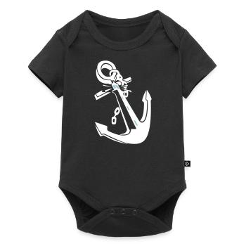 Ancre de phare naviguant avec style décontracté - Body à manches courtes Premium Bébé - noir - Devant