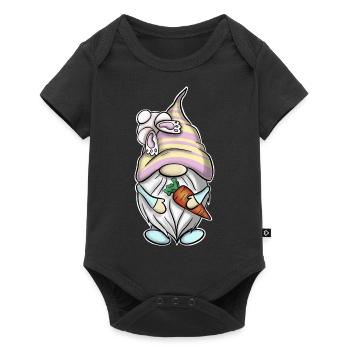 Ostern Gnome Gnomes Wichtel Osterhase - Baby Premium Kurzarmbody - Schwarz - Vorne