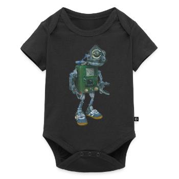 Robot abandonné - Body à manches courtes Premium Bébé - noir - Devant