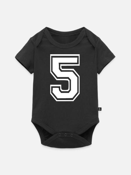 5 - Baby Premium Kurzarmbody - Schwarz