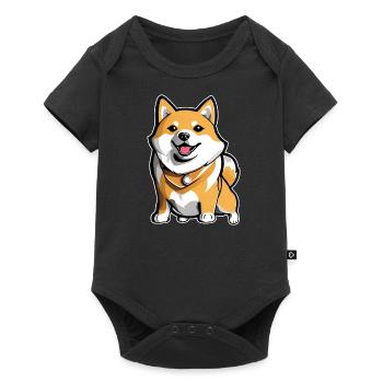 Cute Shiba Inu Dog - Baby Premium short-sleeve bodysuit - black - Front