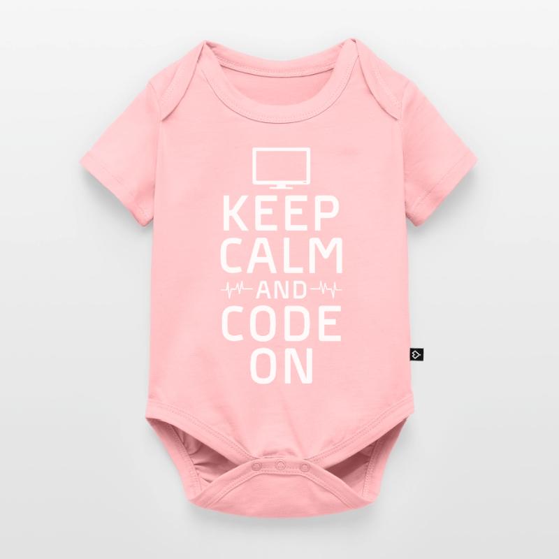 keep calm and code on Design for a coding Baby Premium Kurzarmbody
