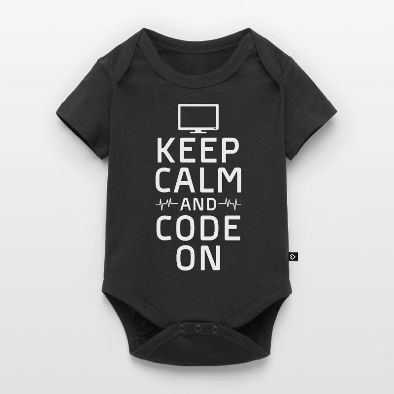 garder son calme et coder sur Design pour un codage Body à manches courtes Premium Bébé