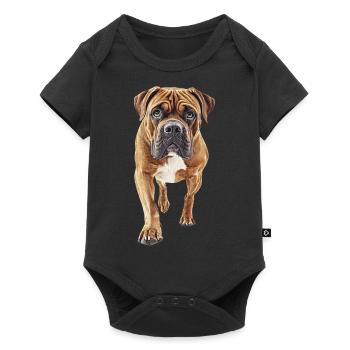 Bullmastiff - Baby Premium Kurzarmbody - Schwarz - Vorne