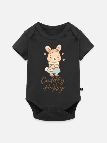 Cuddly&happy - Baby Premium Kurzarmbody - Schwarz