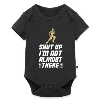 Läufer Marathon Halbmarathon - Marathontraining - Baby Premium Kurzarmbody - Schwarz - Vorne