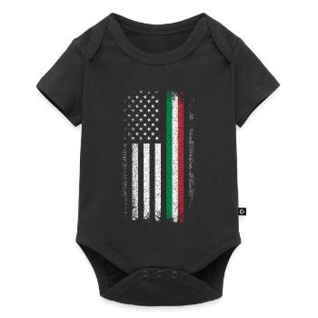 Flag Fusion : US Stars & Italian Stripes - Body à manches courtes Premium Bébé - noir - Devant