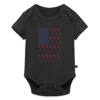 Sport Us Flag Field Lacrosse - Baby Premium short-sleeve bodysuit - black - Front