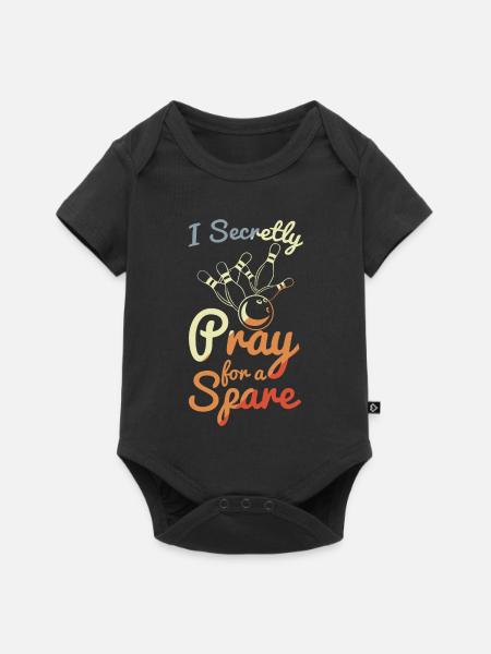 Bowling Witz - Baby Premium Kurzarmbody - Schwarz