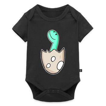 Dinosaure oeuf Dino bébé Motif - Body à manches courtes Premium Bébé - noir - Devant