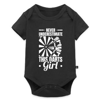 Never underestimate this darter girl - Baby Premium short-sleeve bodysuit - black - Front
