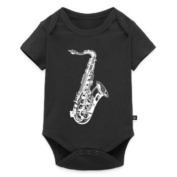 Croquis de saxophone - Body à manches courtes Premium Bébé - noir - Devant