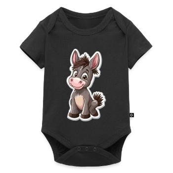 donkey - Baby Premium short-sleeve bodysuit - black - Front