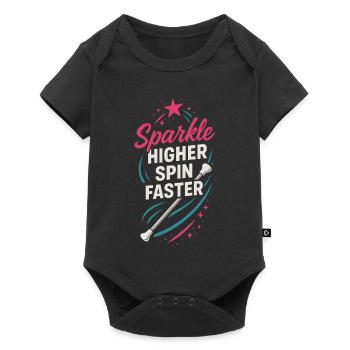 Baton Twirler Majorette Captain Squad Club - Baby Premium short-sleeve bodysuit - black - Front