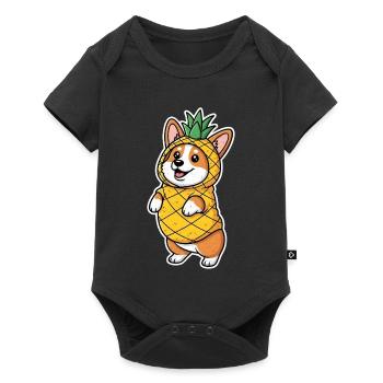 Corgi Pineapple Costume - Baby Premium short-sleeve bodysuit - black - Front