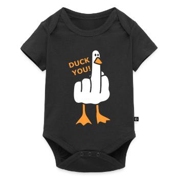 Naughty Duck - Duck You! - Baby Premium short-sleeve bodysuit - black - Front