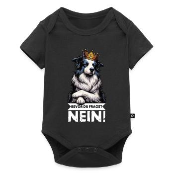 Avant que vous ne demandiez : Border Collie, Chien de Troupeau, Chien Collie - Body à manches courtes Premium Bébé - noir - Devant