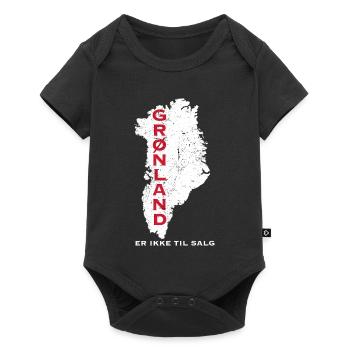 Carte du Groenland : Non disponible à la vente - Body à manches courtes Premium Bébé - noir - Devant
