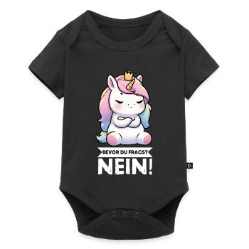 Avant que vous ne demandiez, pas de licorne licornes fan de licorne - Body à manches courtes Premium Bébé - noir - Devant
