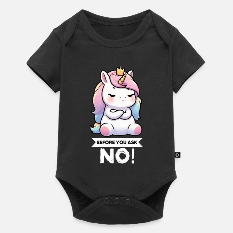 Before You Ask No Einhorn Einhörner Einhornfan - Baby Premium Kurzarmbody - Schwarz