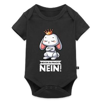 Before you ask: no, rabbit, bunny, bunny, long-eared - Baby Premium short-sleeve bodysuit - black - Front