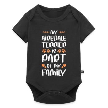 Airedale Terrier Family Band - Baby Premium short-sleeve bodysuit - black - Front