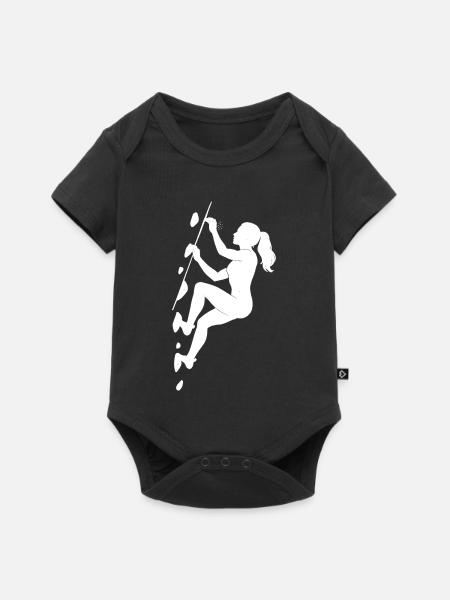 Boulder Silhouette – Ästhetik & Chalk Fokus - Baby Premium Kurzarmbody - Schwarz