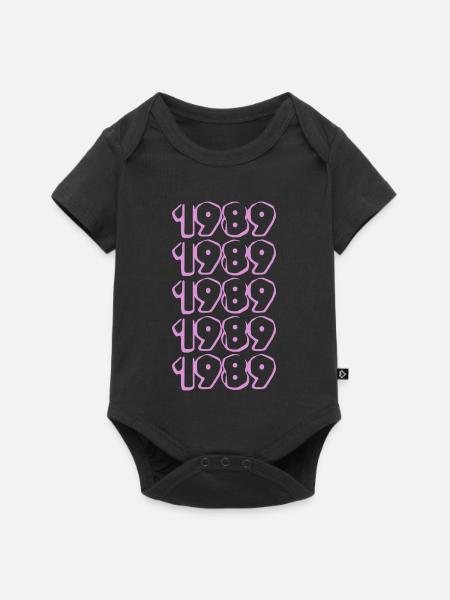 1989 - Baby Premium Kurzarmbody - Schwarz