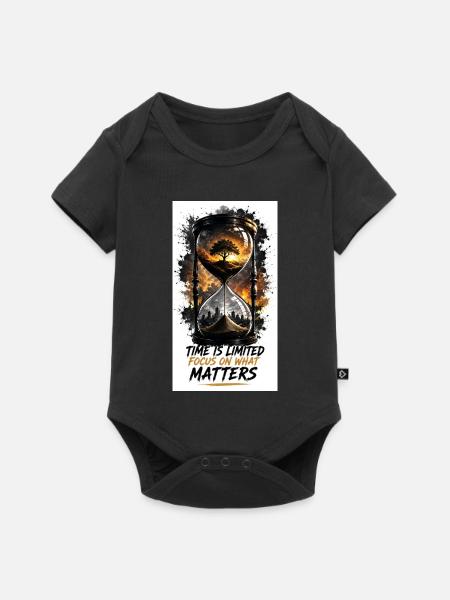 Zeitlimit: Fokus auf Wesentliches - Baby Premium Kurzarmbody - Schwarz