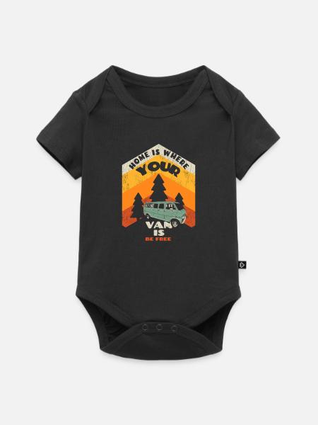 Home is... - Baby Premium Kurzarmbody - Schwarz