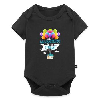 Das Abenteuer ist da draußen - Baby Premium Kurzarmbody - Schwarz - Vorne