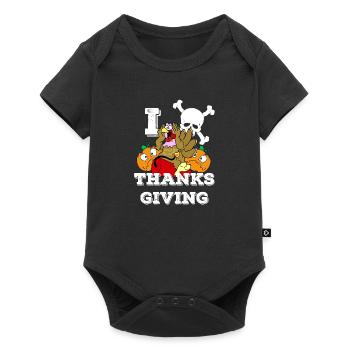 Je déteste Thanksgiving - Thanksgiving non merci - Body à manches courtes Premium Bébé - noir - Devant