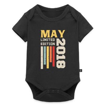 Mai 2018 - Cadeau anniversaire né en Mai 2018 Mai - Body à manches courtes Premium Bébé - noir - Devant