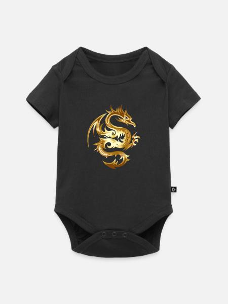Dragon Chinois Dragon Fantasy Cadeau - Body à manches courtes Premium Bébé - noir