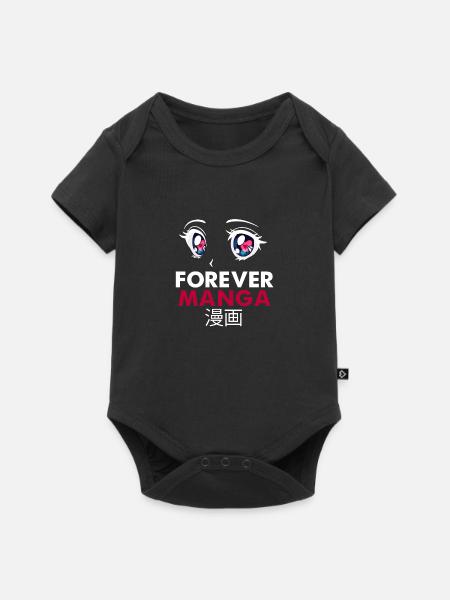 Für immer Manga - Baby Premium Kurzarmbody - Schwarz