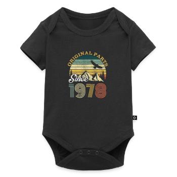Vintage 1978 78 Birthday Retro Vintage Gift - Baby Premium short-sleeve bodysuit - black - Front