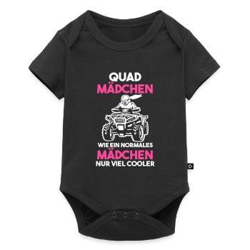 Quad Mädchen Quadfahrer Fahrerin Geschenk - Baby Premium Kurzarmbody - Schwarz - Vorne