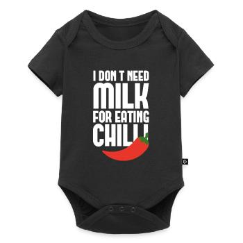 Milch vs Chili - Baby Premium Kurzarmbody - Schwarz - Vorne