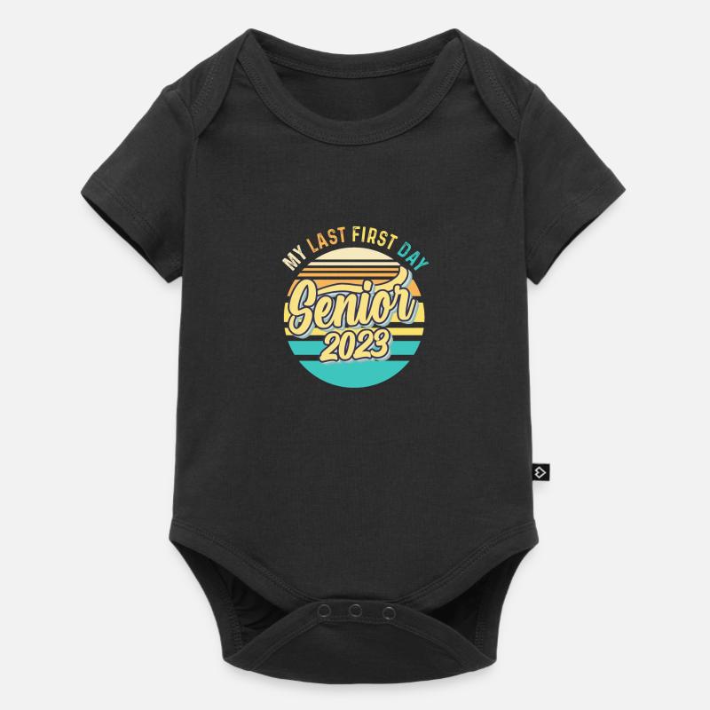 Mon dernier premier jour de classe senior de 2023 - Body à manches courtes Premium Bébé - noir